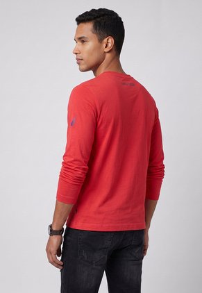 Camiseta Manga Larga Nautica Rojo