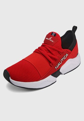 Tenis Lifestyle Rojo-Blanco-Negro Nautica Hartone