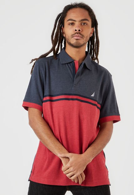 Polo Azul-Terracota Nautica