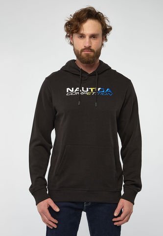 Hoodie Negro-Blanco-Azul NAUTICA Competition Nautica