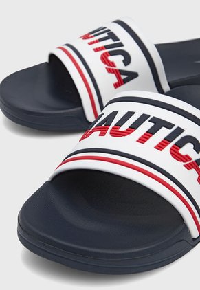 Playera Blanco-Azul-Rojo Nautica