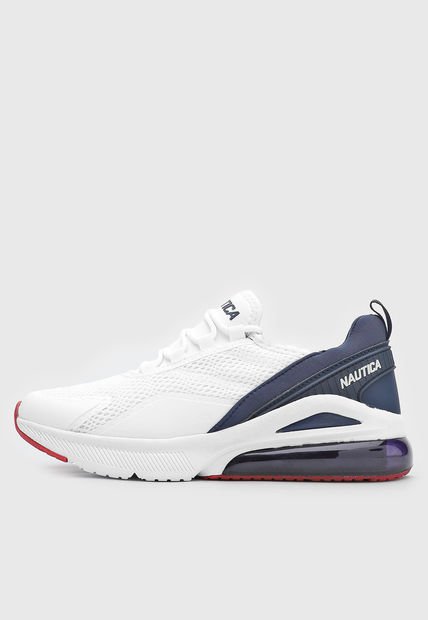 Tenis Lifestyle Blanco-Azul Navy-Rojo Nautica Latigo