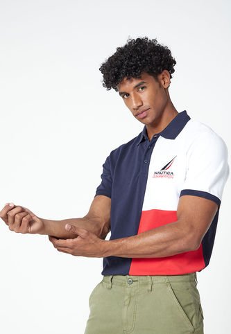 Polo Negro-Azul-Amarillo Nautica Nautica