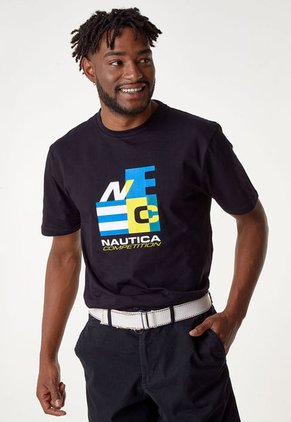 Camiseta Negro-Multicolor Nautica