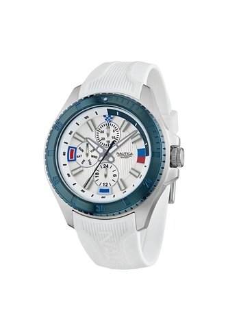 Relojes Nautica Hombre NCT Leeway. Silicona Blanco NAPLWF5O3 Nautica Relojes