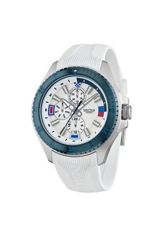 Relojes Nautica Hombre NCT Leeway. Silicona Blanco NAPLWF5O3 Nautica Relojes