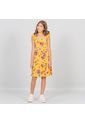 Vestido Corto NAUTY BLUE Para Niñas De Flores Amarillo 4987 de Nauty Blue