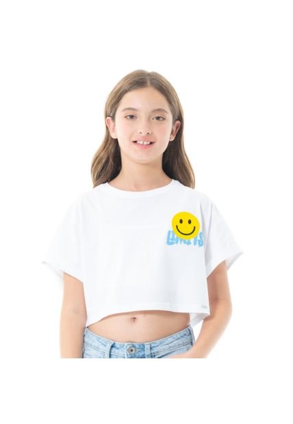 Camiseta Corta Para Niñas Blanca NAUTY BLUE 50788