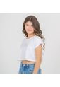 Camiseta Blanca Corta Nauty Blue Para Niñas 50540 de Nauty Blue