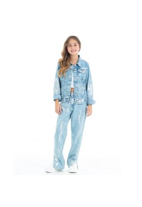 Boyfriend Jean Con Efecto Foil Gris NAUTY BLUE 19312