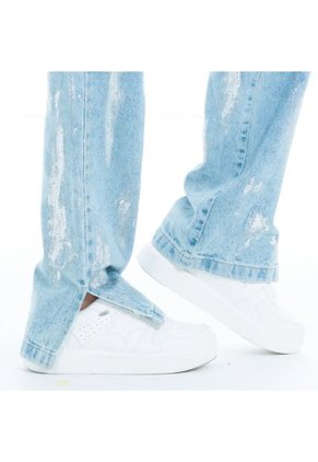 Boyfriend Jean Con Efecto Foil Gris NAUTY BLUE 19312