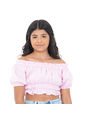 Camisa Corta Gingham Para Niñas Rosada NAUTY BLUE 50662 de Nauty Blue