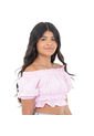Camisa Corta Gingham Para Niñas Rosada NAUTY BLUE 50662 de Nauty Blue