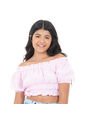 Camisa Corta Gingham Para Niñas Rosada NAUTY BLUE 50662 de Nauty Blue