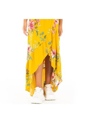 Conjunto Amarillo Crop Top Y Falda Nauty Blue Para Niñas 2334