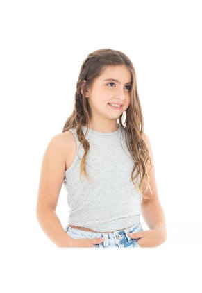 CROP TOP PARA NIÑAS GRIS DE NAUTY BLUE 50603