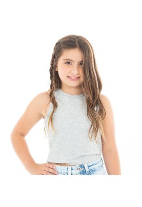 CROP TOP PARA NIÑAS GRIS DE NAUTY BLUE 50603