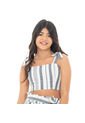 CONJUNTO CROP TOP Y SHORT PARA NIÑAS DE RAYAS DE NAUTY BLUE 8428 de Nauty Blue