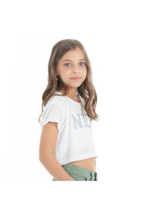 Camiseta Corta Para Niñas Blanca NAUTY BLUE 50762