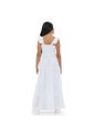 VESTIDO LARGO PARA NIÑAS EN OJALILLO BLANCO DE NAUTY BLUE 40063 de Nauty Blue