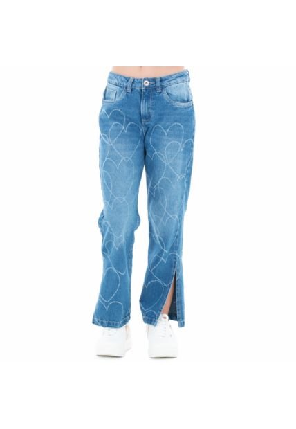 Boyfriend Jean Para Niñas Con Diseño En Forma De Corazón NAUTY BLUE 19286
