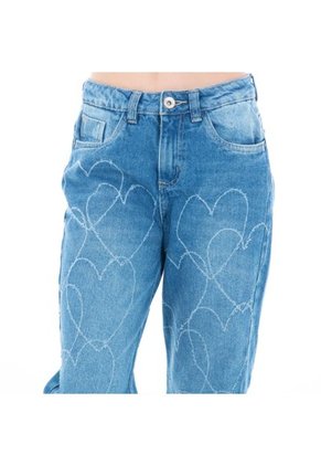 Boyfriend Jean Para Niñas Con Diseño En Forma De Corazón NAUTY BLUE 19286