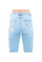 Girlfriend Jean Para Niñas Estampado Con Flores Azul Medio NAUTY BLUE 19271 de Nauty Blue