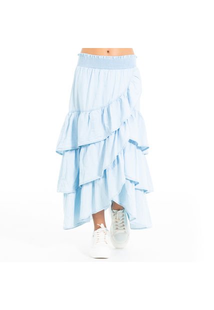 Falda Larga Cruzada Para Niñas Azul NAUTY BLUE 2344