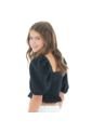 Camisa En Ojalillo Para Niñas Negra NAUTY BLUE 50683 de Nauty Blue