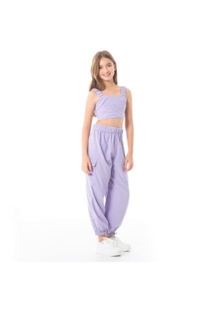 Conjunto Crop Top Y Jogger Para Niñas NAUTY BLUE 8494