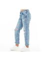 BOYFRIEND JEAN PARA NIÑAS CON PINCELADAS NAUTY BLUE 19180 de Nauty Blue