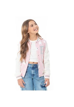 Chaqueta Para Niñas Varsity Color Rosado NAUTY BLUE 60693
