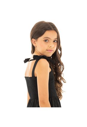 Vestido Largo Negro Nauty Blue Para Niñas 40025