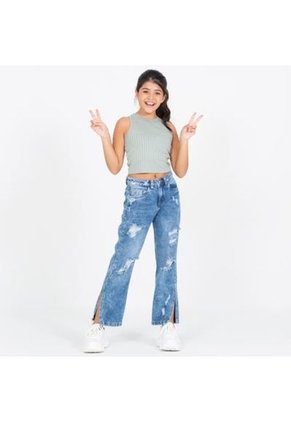 Crop Top Verde NAUTY BLUE Para Niñas 50521