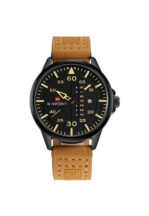 Reloj Deportivo Cuero Militar Naviforce NF9074M Amarillo