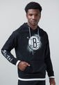 Hoodie Negro-Blanco-Gris NBA Brooklyn Nets de NBA