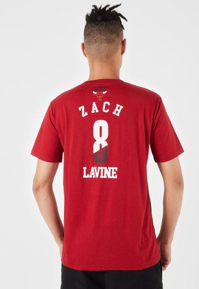 Camiseta Rojo-Rosa-Negro NBA Masculino