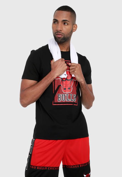 Camiseta Rojo-Negro-Blanco NBA Chicago Bulls