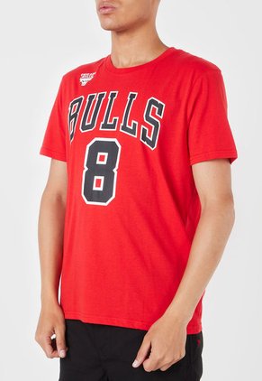 Camiseta Rojo-Blanco-Negro NBA Masculino
