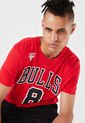 Camiseta Rojo-Blanco-Negro NBA Masculino de NBA