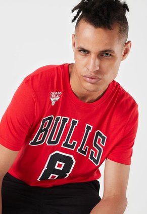 Camiseta Rojo-Blanco-Negro NBA Masculino