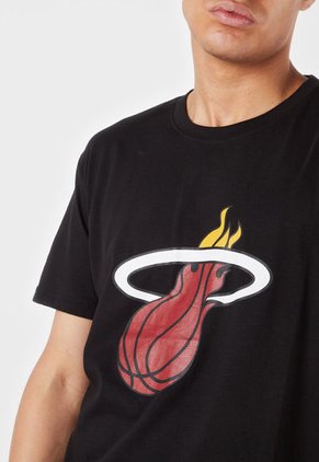 Camiseta Negro-Rojo-Blanco NBA Miami Heat