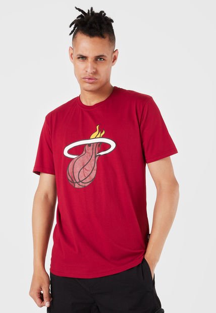 Camiseta Rojo-Amarillo-Blanco NBA Miami Heat