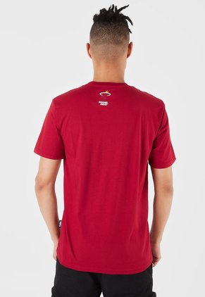Camiseta Rojo-Amarillo-Blanco NBA Miami Heat