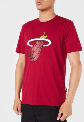Camiseta Rojo-Amarillo-Blanco NBA Miami Heat