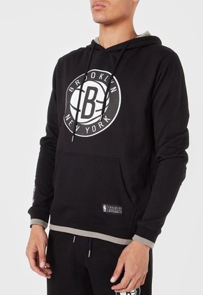 Hoodie Negro-Blanco NBA Brooklyn Nets