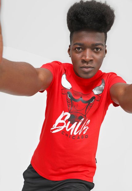 Camiseta Rojo-Negro-Blanco NBA
