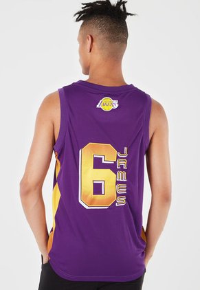 Camiseta Esqueleto Violeta-Amarillo NBA Masculino