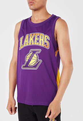 Camiseta Esqueleto Violeta-Amarillo NBA Masculino