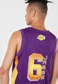 Camiseta Esqueleto Violeta-Amarillo NBA Masculino de NBA
